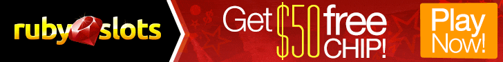 Ruby Slots - $50 Free Chip + 10 Free Spins Ruby Slots - $50 Free Chip + 10 Free Spins