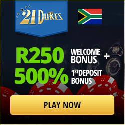 R250 Sign Up Bonus for South African Players