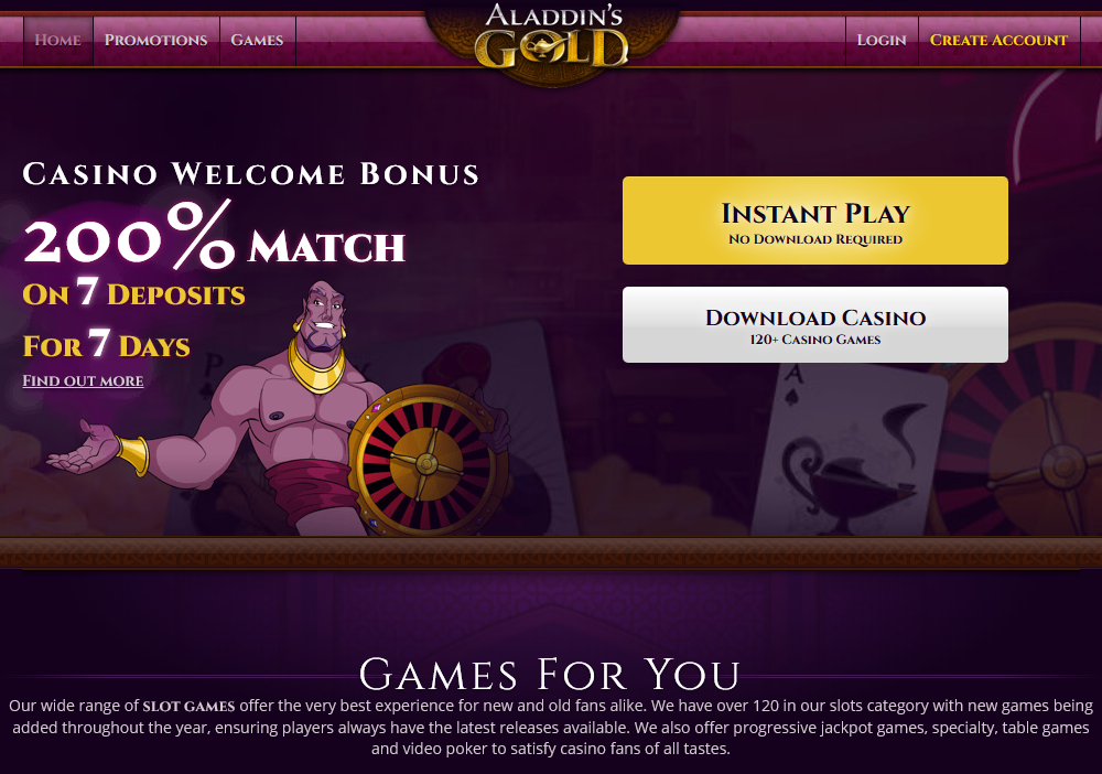 Online Slot & Casino Games |
                                Aladdins Gold Casino