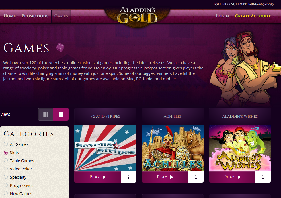 Aladdins
                            Gold Casino