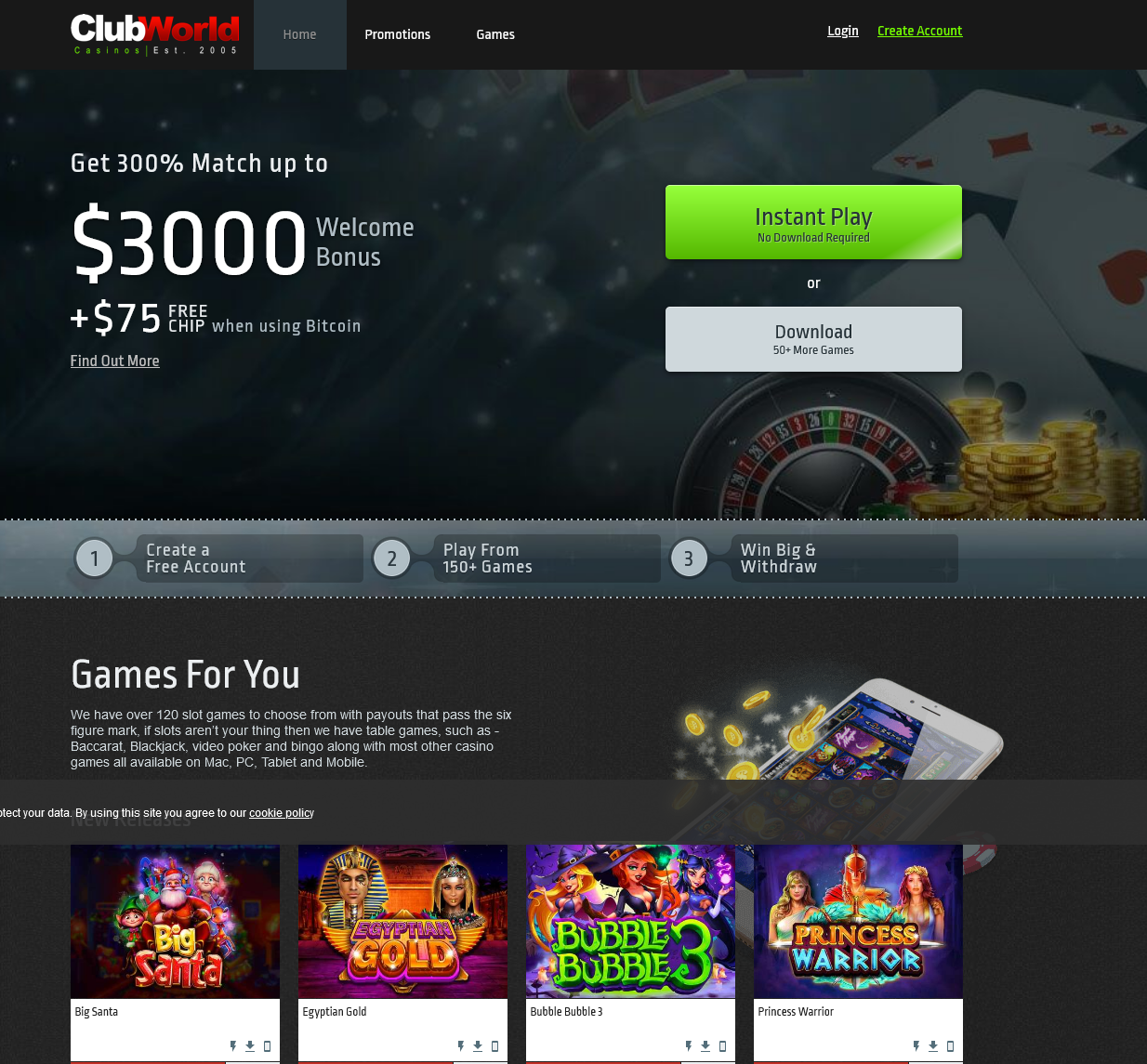 Online Slots and Casino -
                                        300% up to $3000 |
                                        ClubWorldCasinos