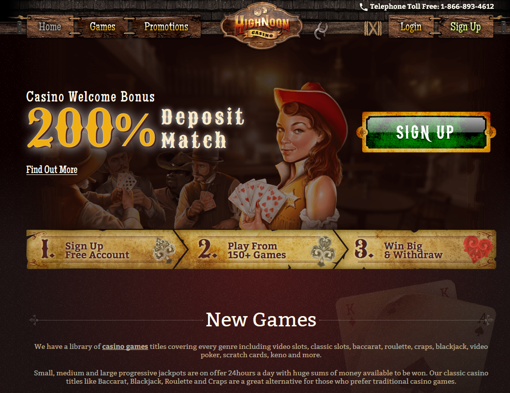Online Casino & Slots - Free 200% Bonus | High Noon Casino