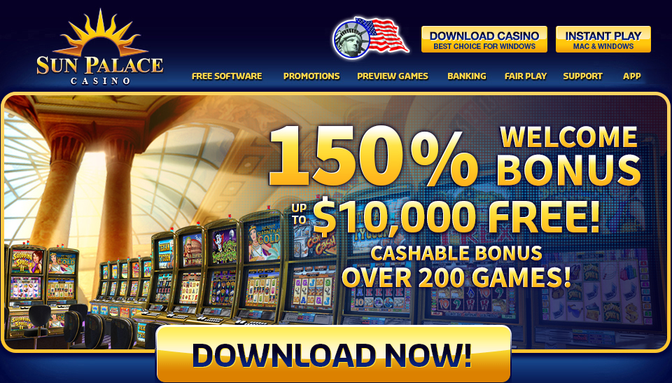 Play Free Slots Online | $10,000 Bonus at Sun Palace Online Casino |