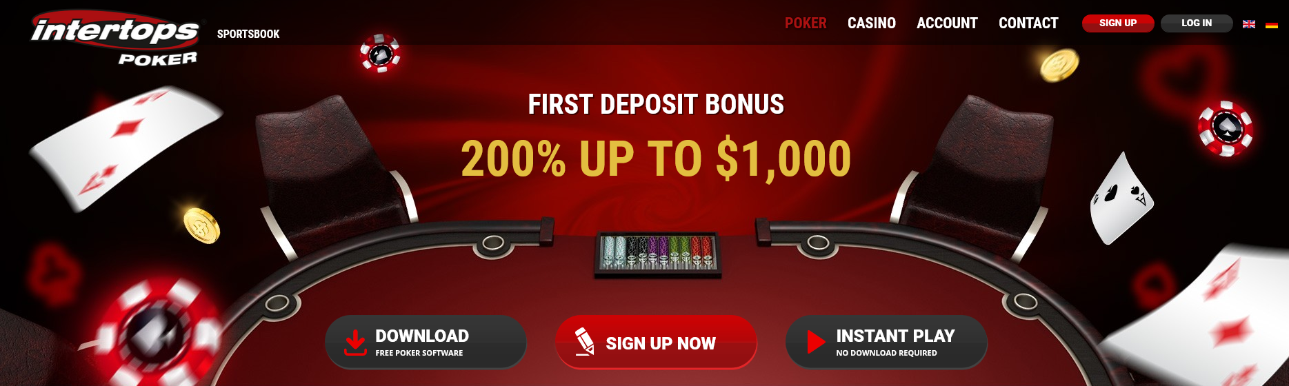 FIRST DEPOSIT BONUS 200% UP
                                      TO $1,000