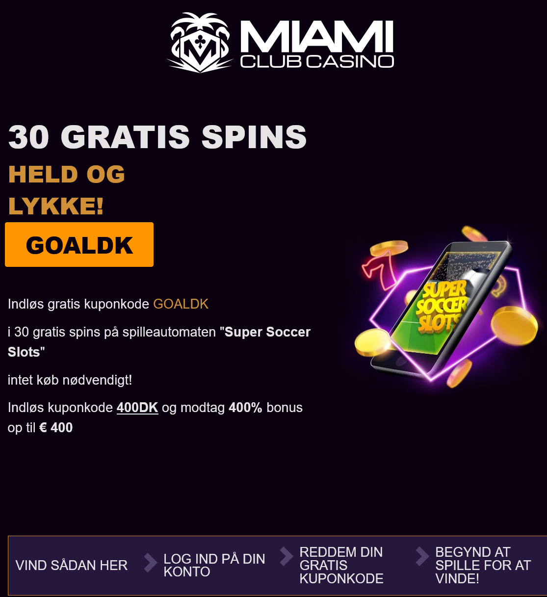 Miami Club 30 Free
                                              Spins