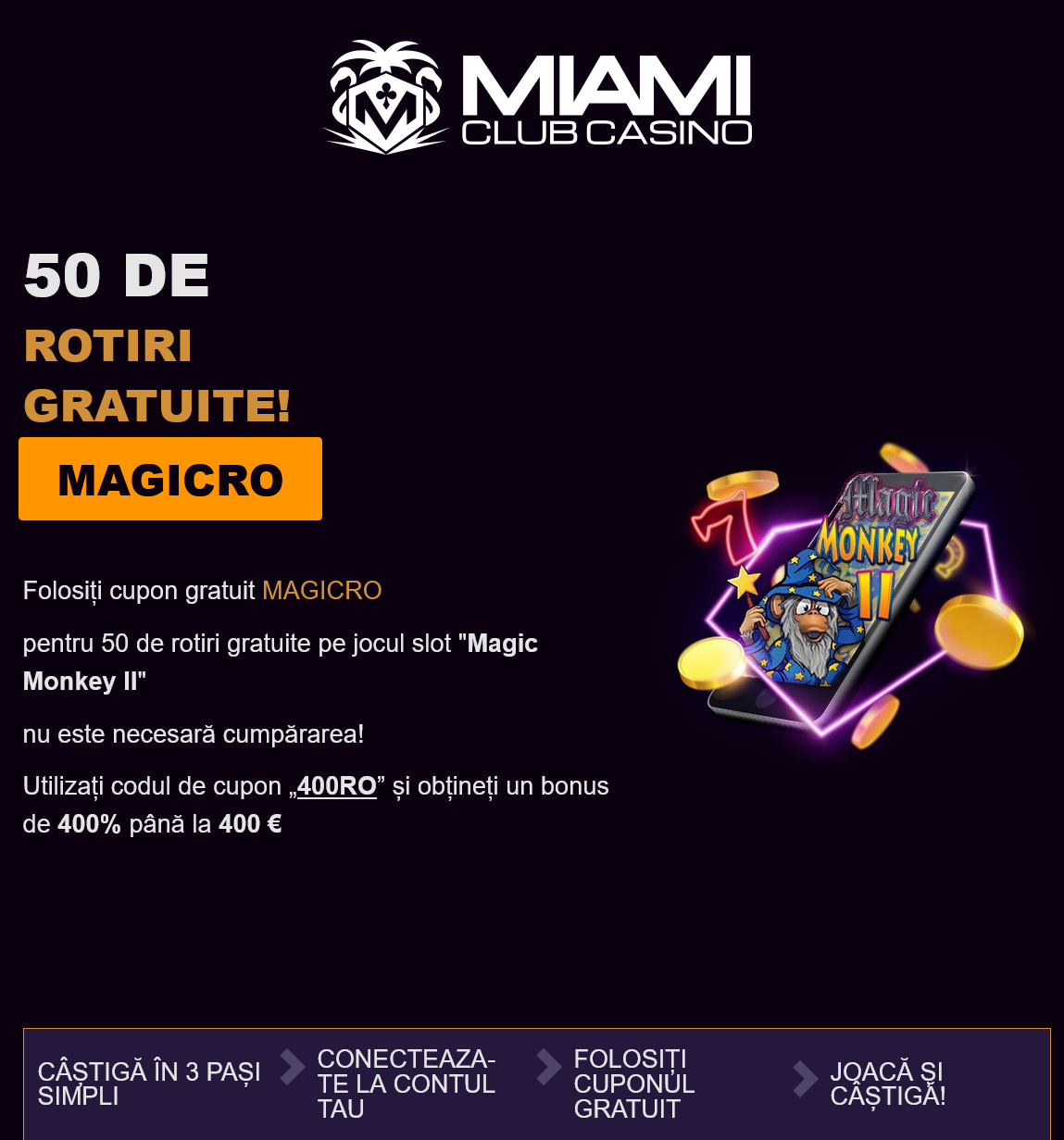 Miami
                                                          Club 50 Free
                                                          Spins