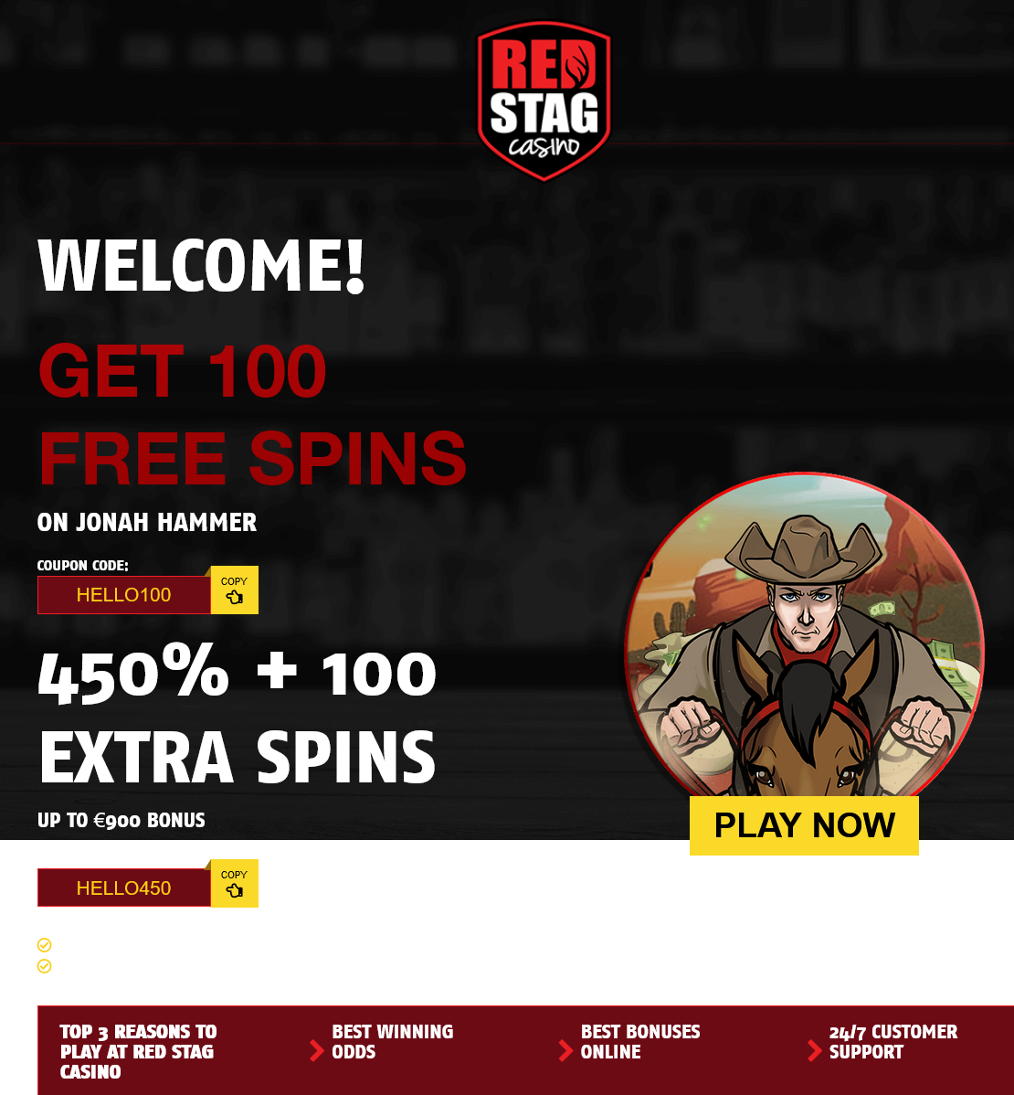 Red Stag
                                                          IE 100 Free
                                                          Spins