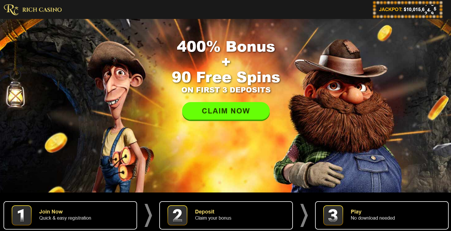 400% Bonus +90 Free Spins ON FIRST 3 DEPOSITS