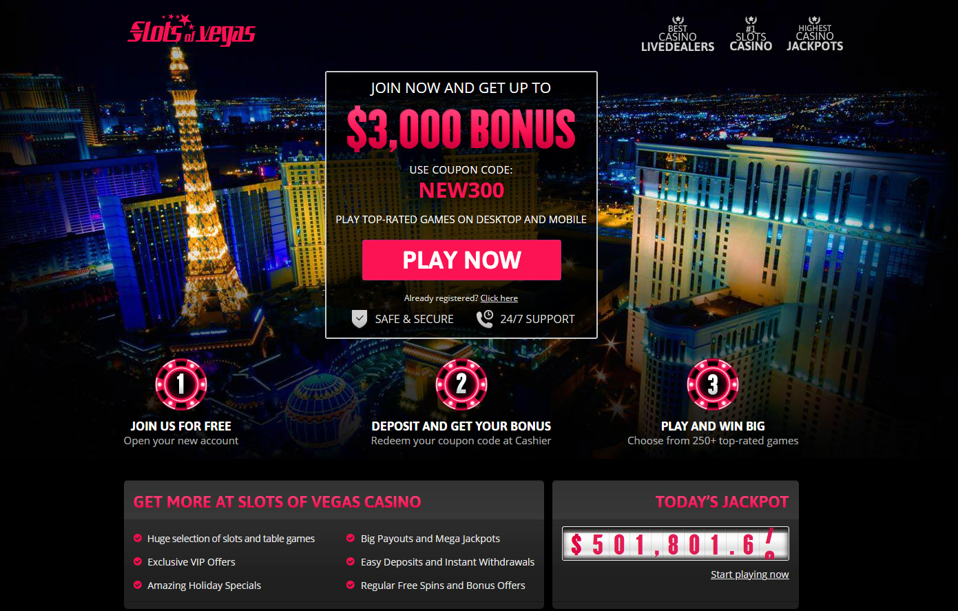 Slots of Vegas | Up to $3000 Bonus