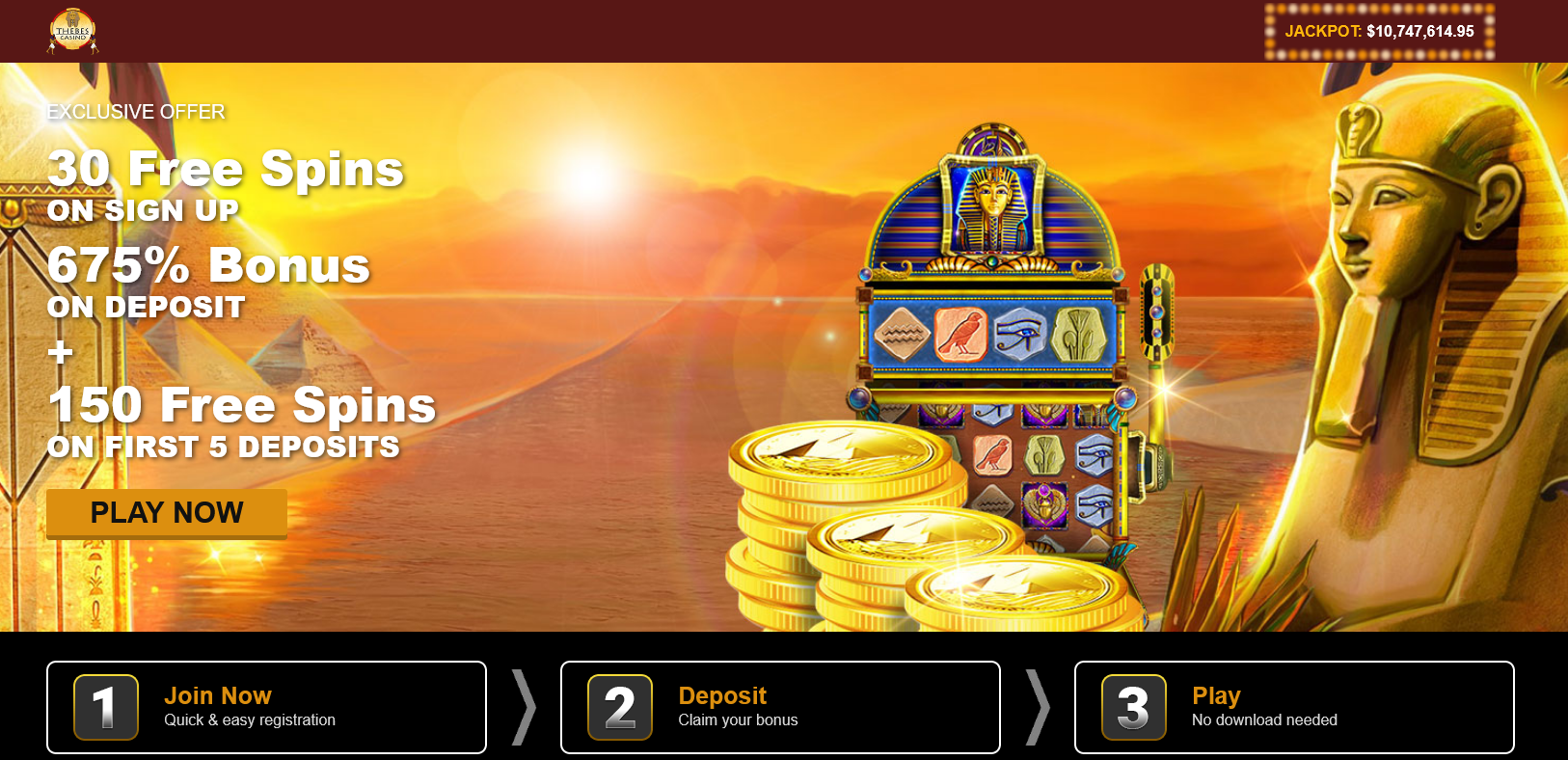 Thebes
                              Casino-30 Free Spins ON SIGN UP
